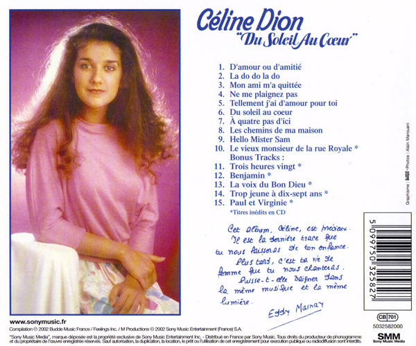 Celine Dion  The Best of Celine Dion : Back